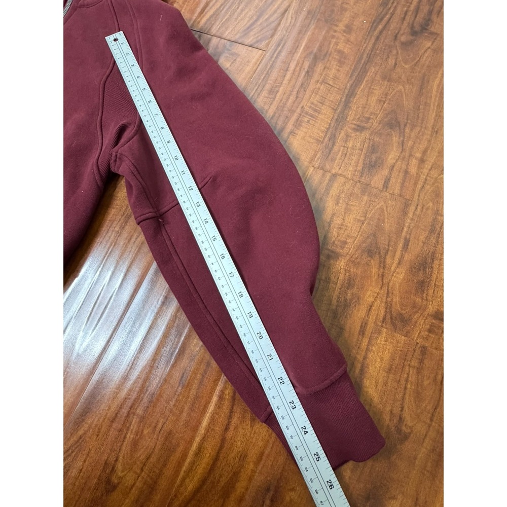 Lululemon Womens Burgundy Scuba Oversized Funnel Neck Half-Zip LW3FJ6S SZ M/L - Picture 6 of 8